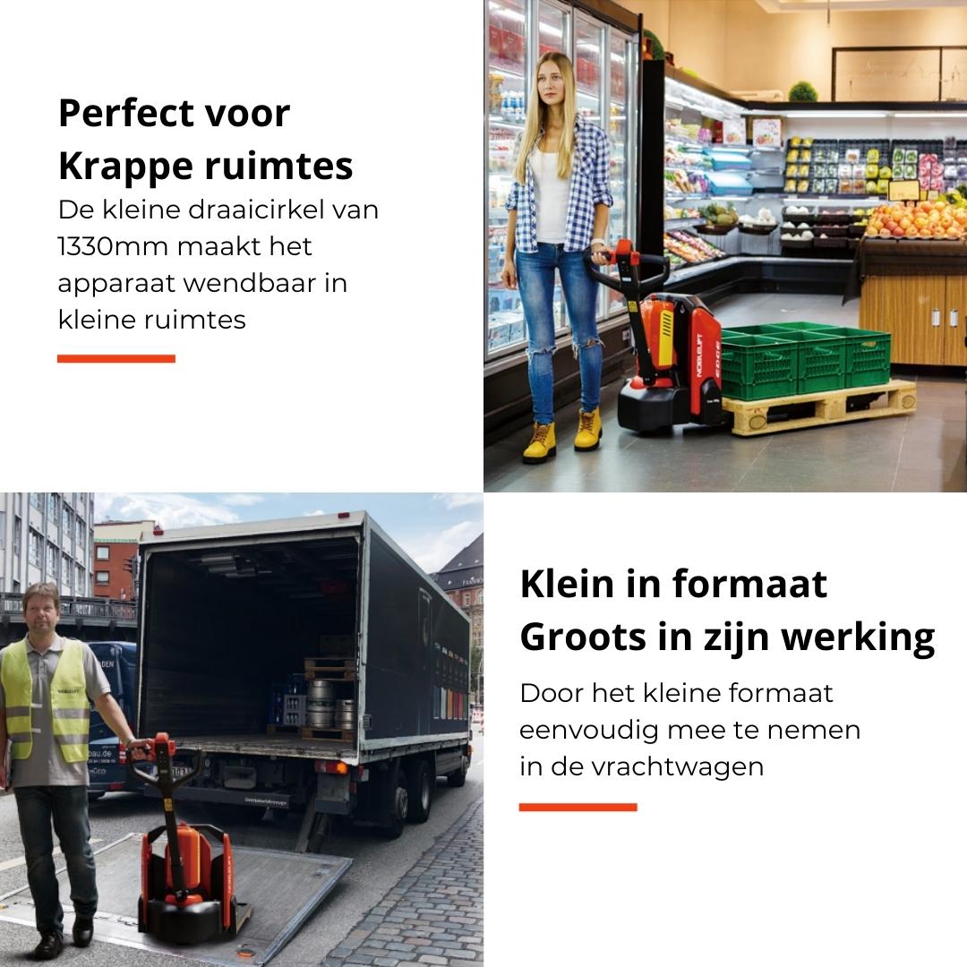 Elektrische pompwagen
 -  1500 kg - 1150 mm | 800 mm - Noblelift - Weldingshop