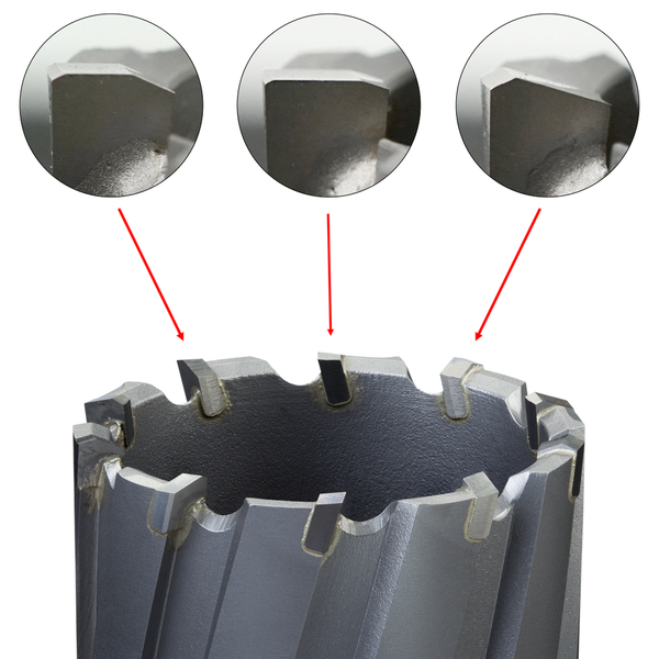 Kernboor, TCT, Lengte 200 mm, Weldon.