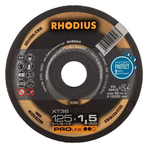 Rhodius XT38 & XTK38 doorslijpschijf extra dun - Weldingshop