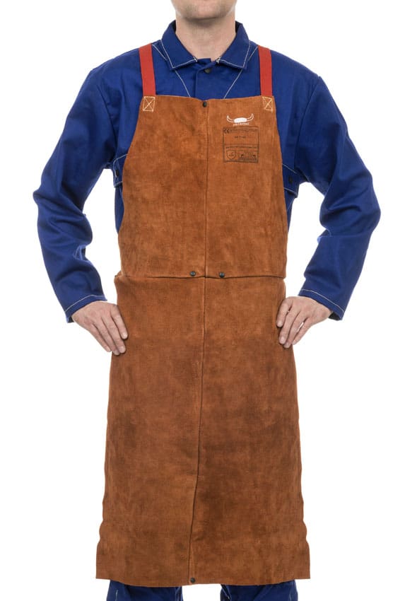 Weldas Lava Brown™ split rundlederen borstschort;  91 cm (36”) lang en 60 cm breed