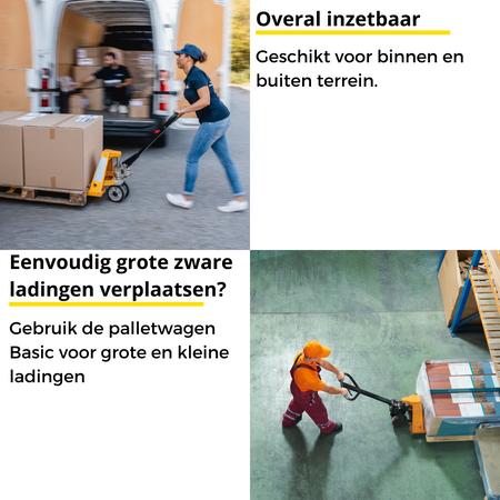 Palletwagen 2500KG - Vorklengte 1150mm - Dubbel Vorkwiel | Partijvoordeel 3 Stuks - Weldingshop