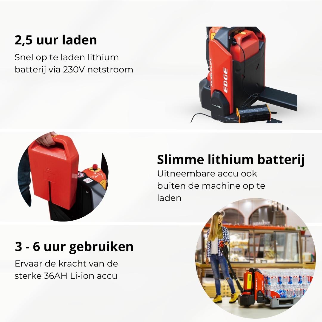 Elektrische pompwagen
 -  1500 kg - 1150 mm | 800 mm - Noblelift - Weldingshop
