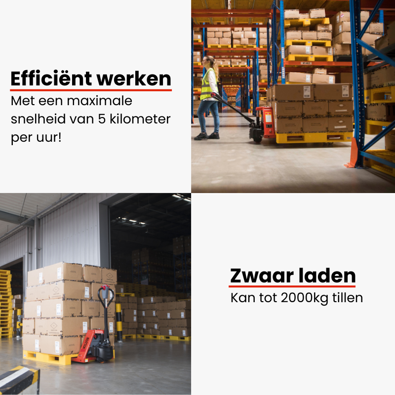 Weldon Elektrische Pompwagen breed - 2000 kg - 685x1000mm - Weldingshop