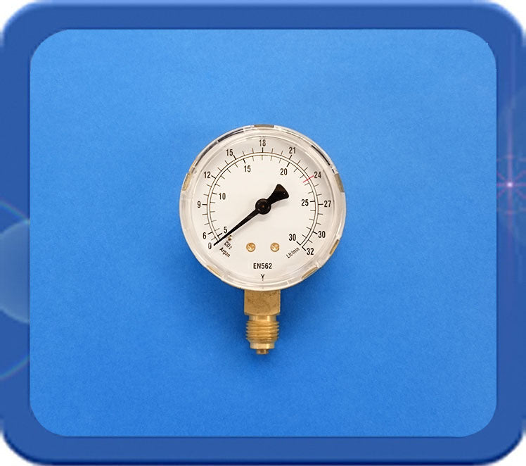 Manometer argon 0-28/30 liter voor doseernippel 0.60 mm - Weldingshop