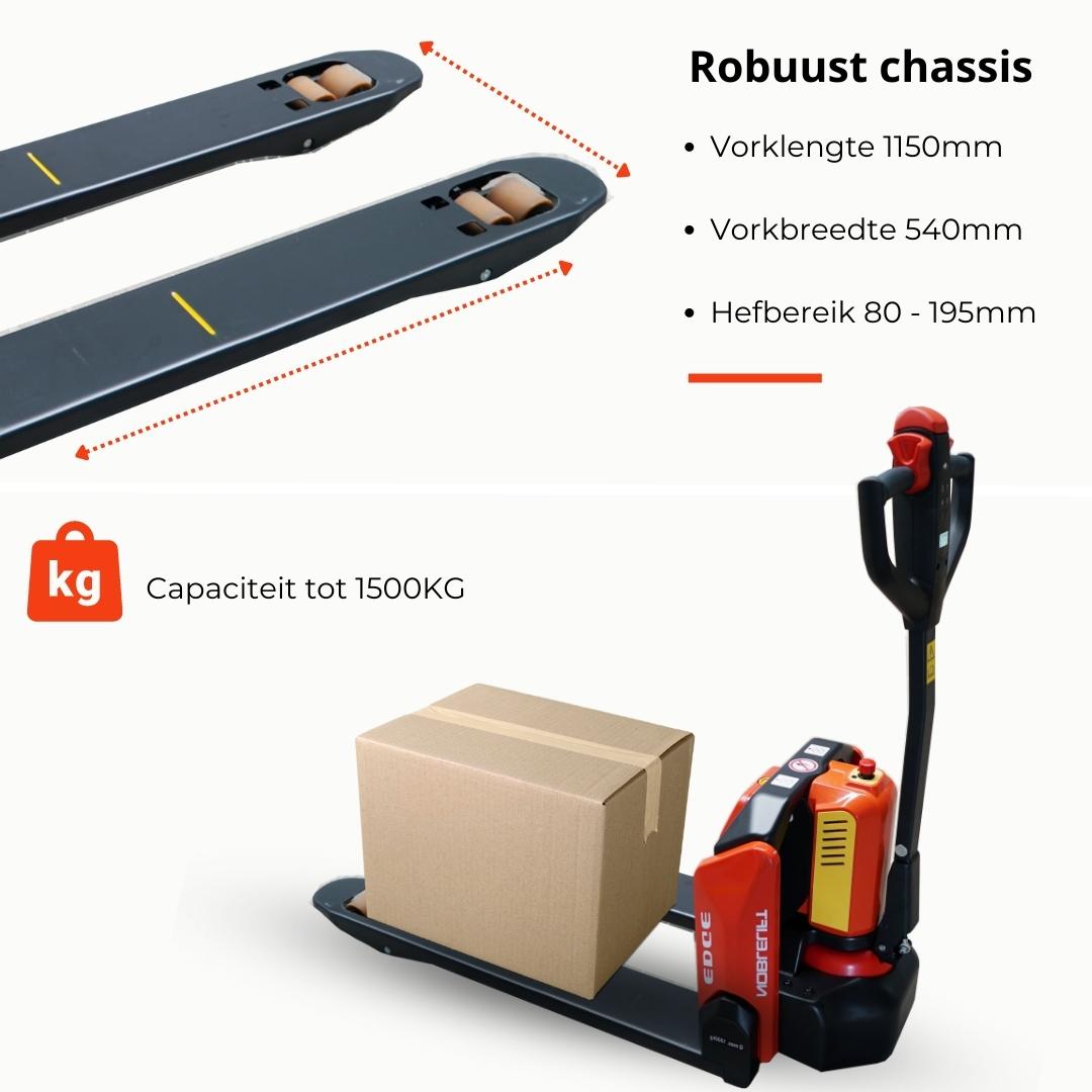 Elektrische pompwagen
 -  1500 kg - 1150 mm | 800 mm - Noblelift - Weldingshop