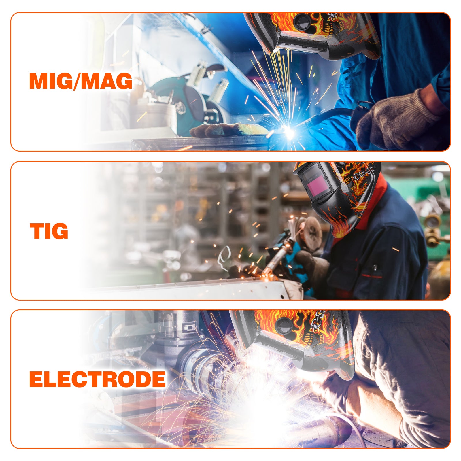 Lashelm - Laskap Model Flameskull - UNMT + UNL16A - Weldingshop