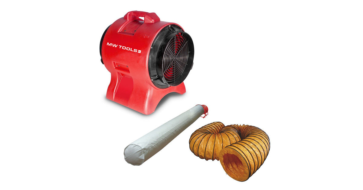 Ventilator MV300PP met slang en filterzak MW Tools