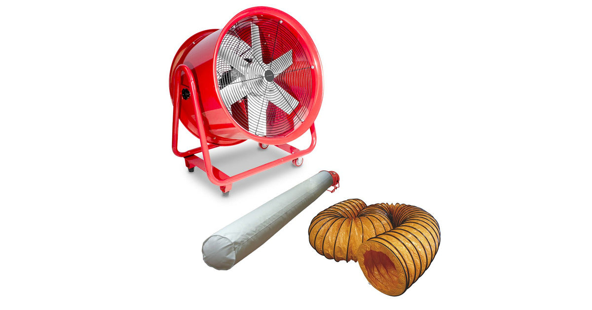 Mobiele ventilator MV600R3 met slang en filterzak MW Tools