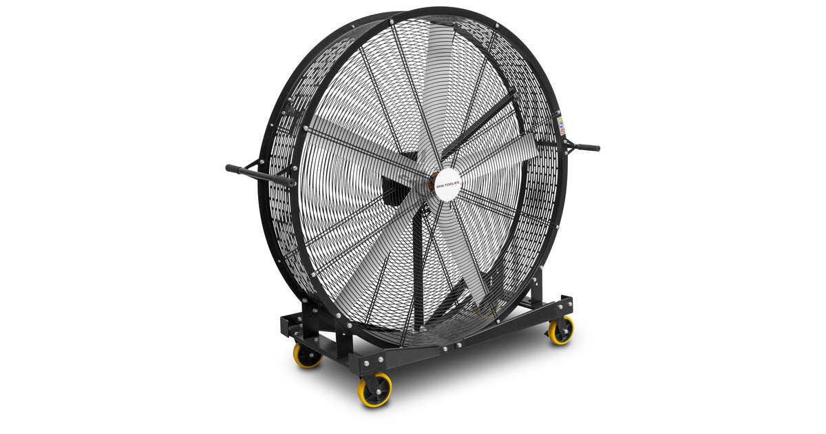 Mobiele industriële ventilator Ø1500 mm - 70.320 m³/u - Stille DC-motor - variabele snelheid - timer - 750W - 230V MW Tools