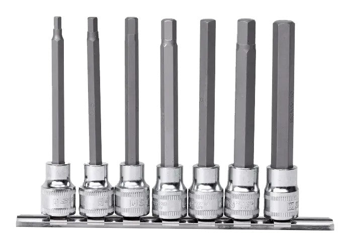 3/8" BINNENZESKANT METRISCH BIT DOPPEN 100MM 7 DELIG