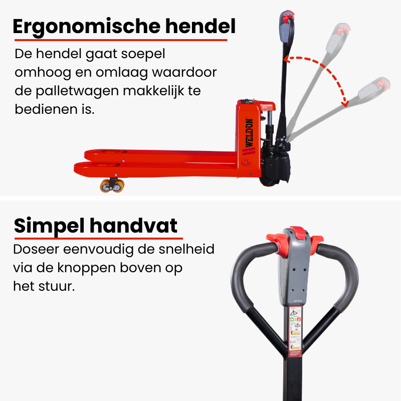 Weldon Elektrische Pompwagen breed - 2000 kg - 685x1000mm - Weldingshop