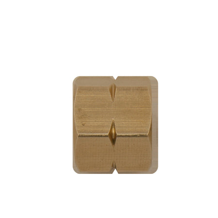Losse messing wartel 1/4 inch links voor 8 mm slangtule, zonder tule