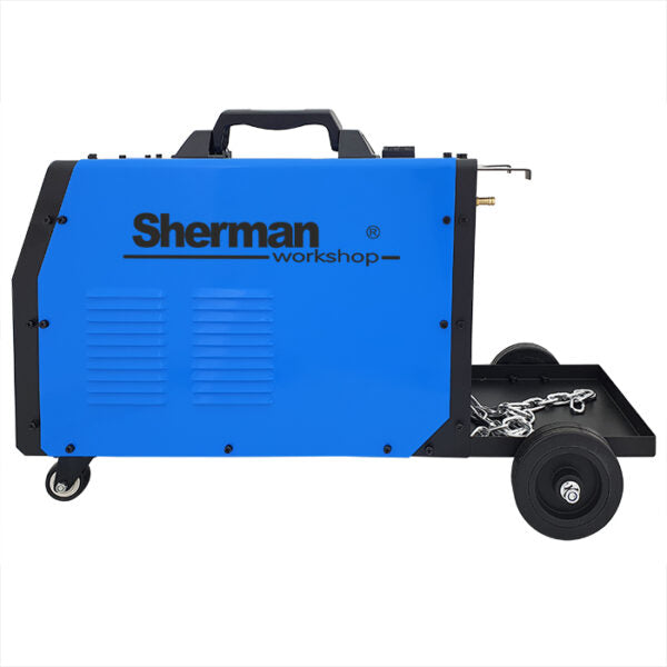 DUALMIG 210 S4 inverter lasapparaat met wielen en fleshouder. - Weldingshop