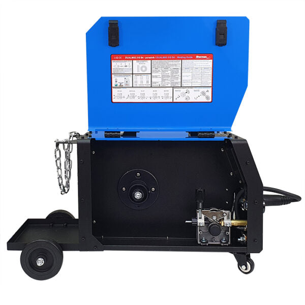 DUALMIG 210 S4 inverter lasapparaat met wielen en fleshouder. - Weldingshop