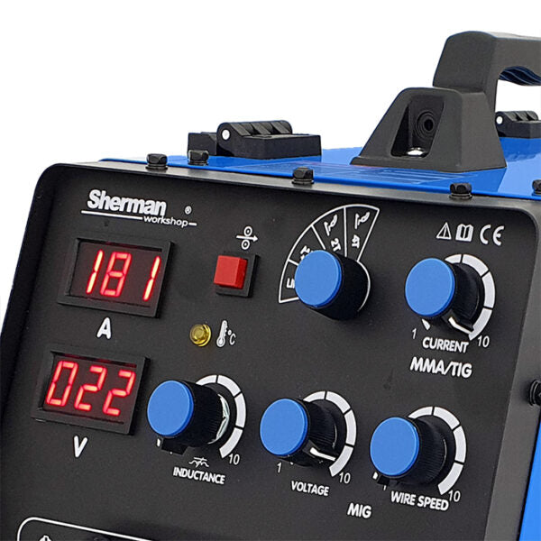 DUALMIG 210 S4 inverter lasapparaat met wielen en fleshouder. - Weldingshop