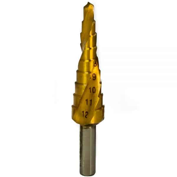 Trapboor, min 4 mm, max 12 mm.