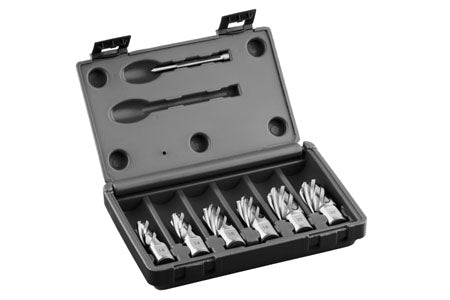 Kernboren set, HSS, Dmin 14 mm, Dmax 22 mm.