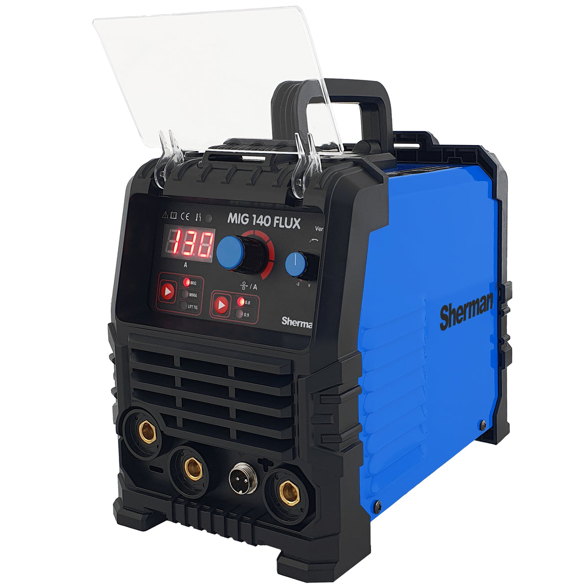 Sherman MIG 140 FLUX 3-in-1 lasapparaat 130 A – gasloos, MMA en TIG Lift