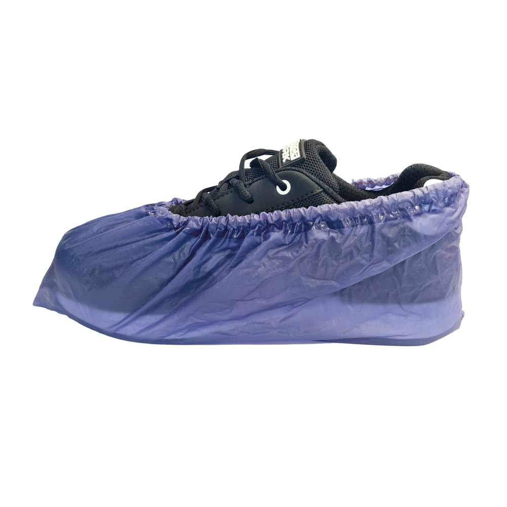 Overschoen PVC Paars 130mu 38x16cm 100st - Weldingshop