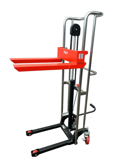 Handmatige stapelaar met vorken en platform - 1.5 meter - Weldingshop