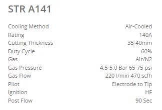 Plasmatoorts A141 TRF SUREGRIP PLASMA SNIJTOORTS X 6MT - Weldingshop