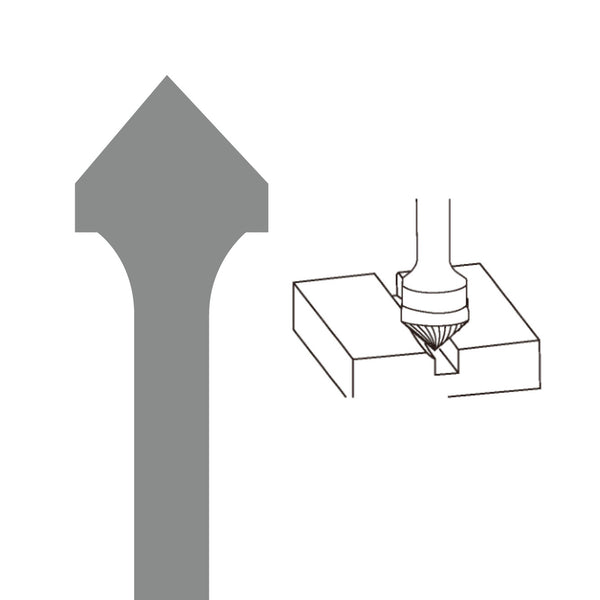 Stiftfrees, stiftfrees tandvorm diamond vertanding, model K, D 10 mm, L 5 mm. - Weldingshop