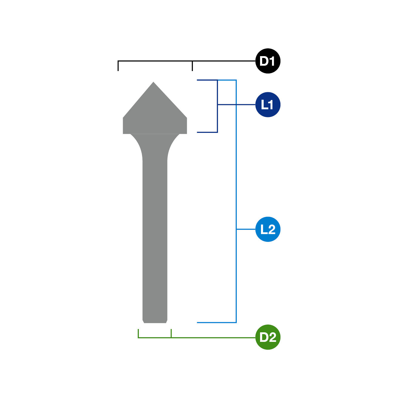 Stiftfrees, stiftfrees tandvorm diamond vertanding, model K, D 10 mm, L 5 mm. - Weldingshop