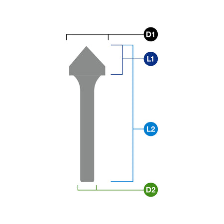 Stiftfrees, stiftfrees tandvorm diamond vertanding, model K, D 10 mm, L 5 mm. - Weldingshop