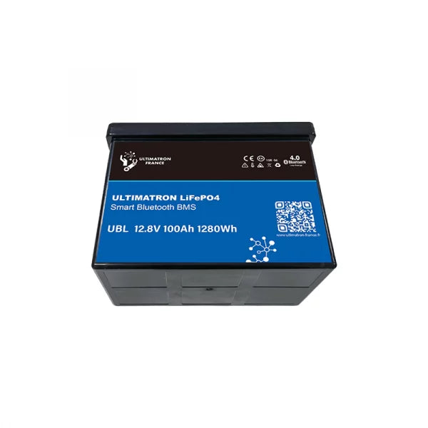 Ultimatron Lithiumbatterij 12.8V 100Ah PRO 1280Wh LiFePO4 Smart BMS Met Bluetooth