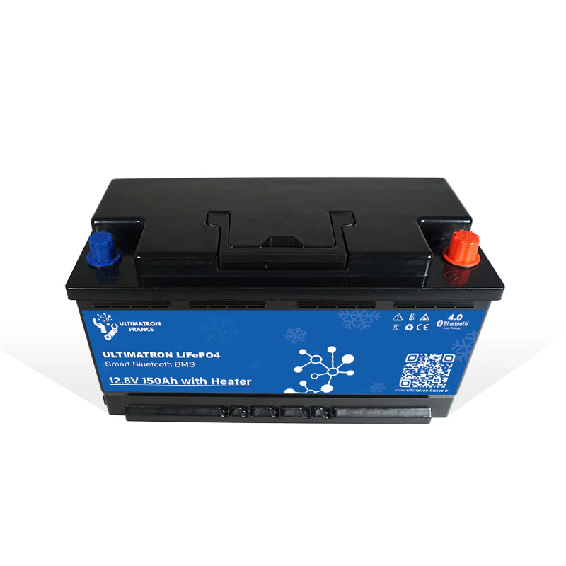 Ultimatron Lithiumbatterij Onder Zitplaats van 12.8V 150Ah LiFePO4 Smart BMS Met Bluetooth Verwarming