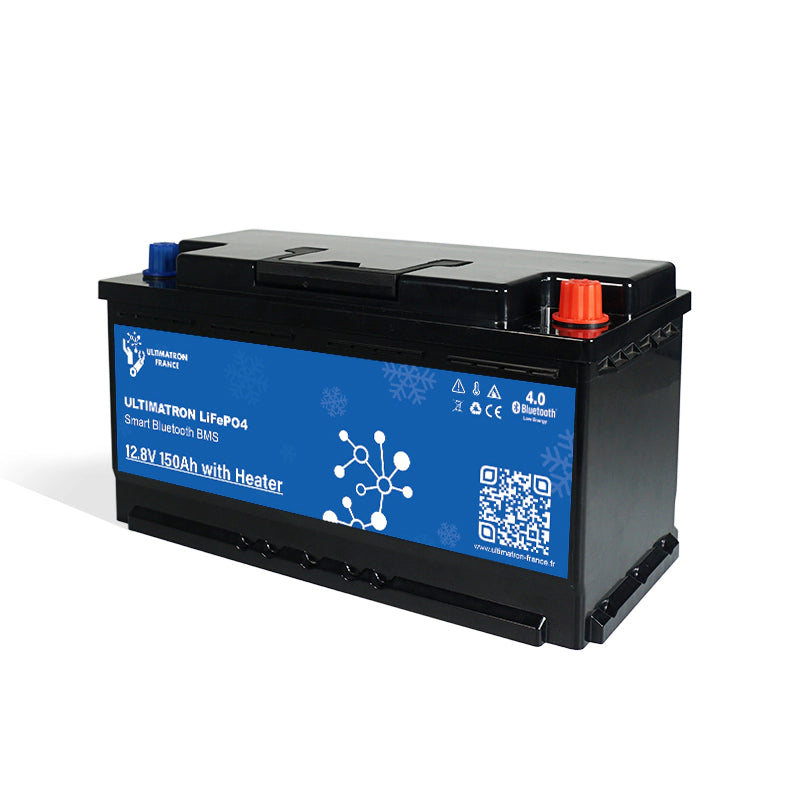 Ultimatron Lithiumbatterij Onder Zitplaats van 12.8V 150Ah LiFePO4 Smart BMS Met Bluetooth Verwarming