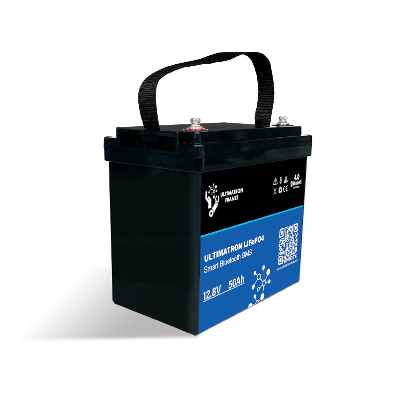 Ultimatron Lithiumbatterij 12.8V 50Ah LiFePO4 Slim BMS Met Bluetooth