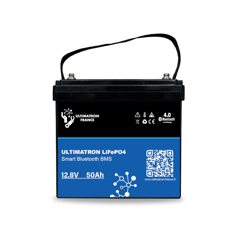 Ultimatron Lithiumbatterij 12.8V 50Ah LiFePO4 Slim BMS Met Bluetooth