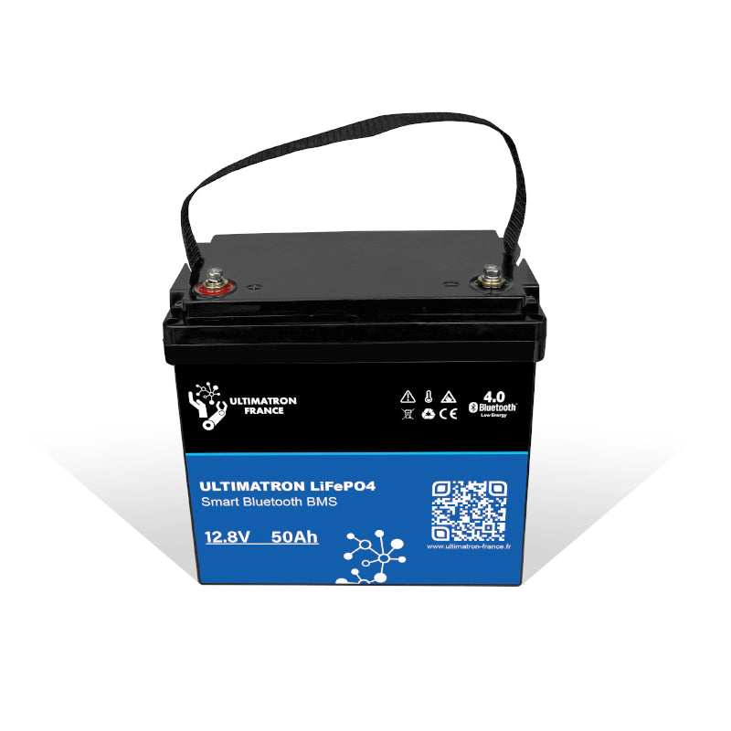 Ultimatron Lithiumbatterij 12.8V 50Ah LiFePO4 Slim BMS Met Bluetooth