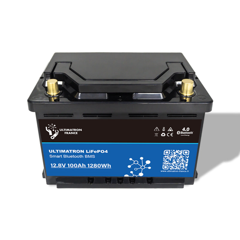 Ultimatron Lithium Accu Onder het Zitje van 12,8V 100Ah LiFePO4 LN3 Slim BMS Met Bluetooth