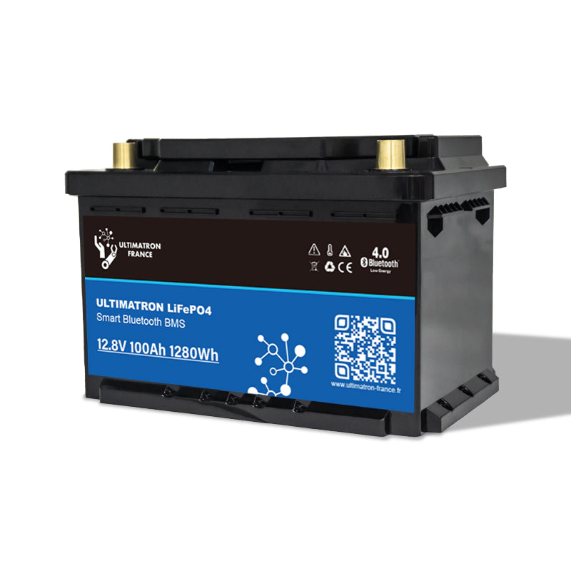 Ultimatron Lithium Accu Onder het Zitje van 12,8V 100Ah LiFePO4 LN3 Slim BMS Met Bluetooth