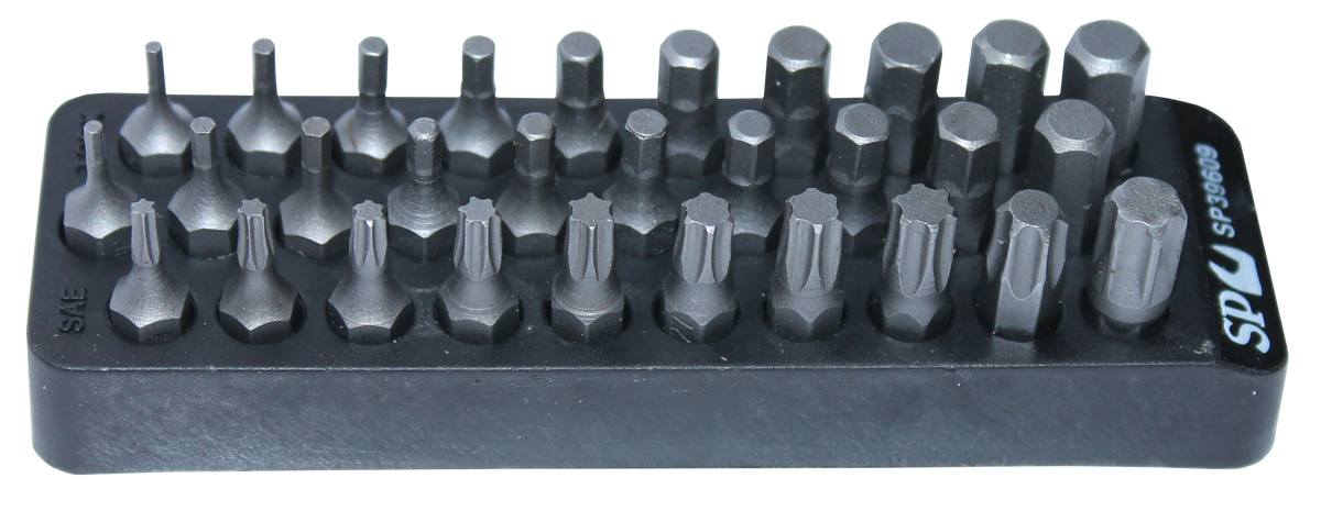 BITSET 30 DELIG BINNENZESKANT METRISCH EN SAE, TORX