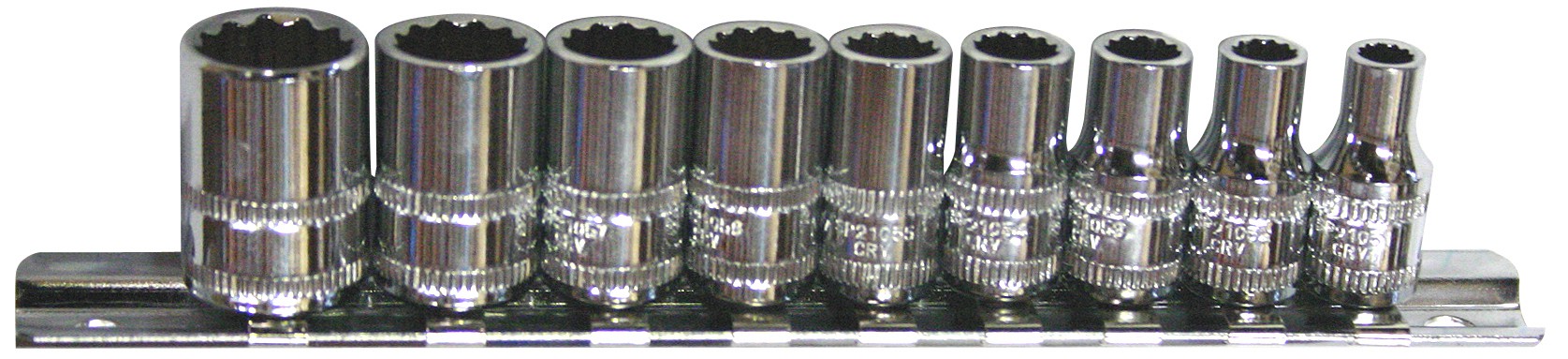 DOPPEN OP RAIL 1/4” 12-KANT 9 DELIG SAE