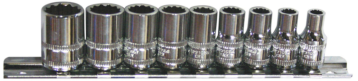 DOPPEN OP RAIL 1/4” 12-KANT 9 DELIG SAE