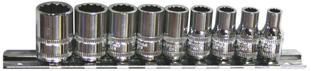 DOPPEN OP RAIL 1/4” 12-KANT 9 DELIG SAE