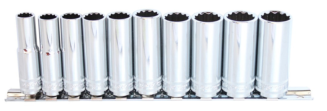 DOPPEN OP RAIL 3/8” 12-KANT 10 DELIG METRISCH LANG