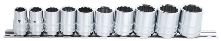 DOPPEN OP RAIL 3/8” 12-KANT 10 DELIG METRISCH