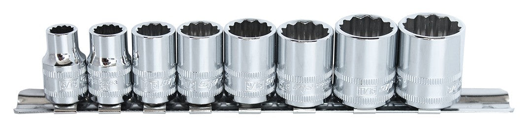 DOPPEN OP RAIL 3/8” 12-KANT 8 DELIG SAE