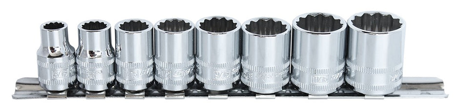 DOPPEN OP RAIL 3/8” 12-KANT 8 DELIG SAE