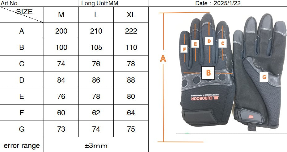 Euroboor werkhandschoenen. - Weldingshop