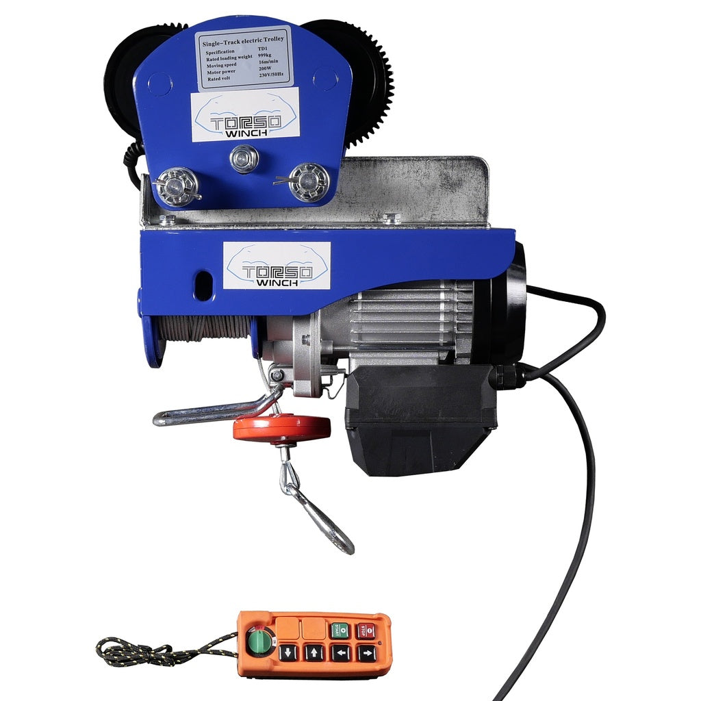 Elektrische takel incl loopkat met draadloze bediening 150 / 300kg 230V - Weldingshop