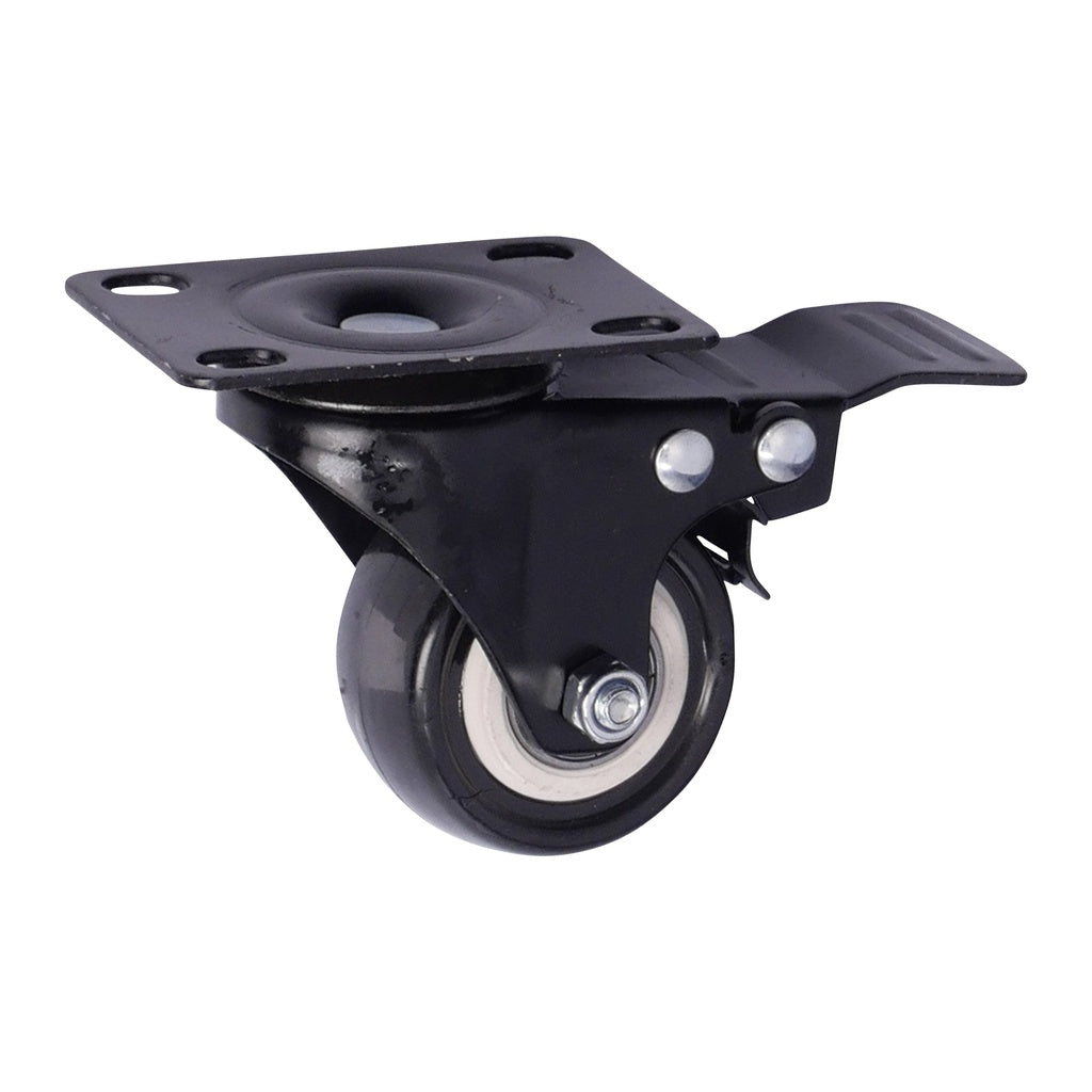 Zwenkwiel met rem 40 x 20mm PU - Weldingshop