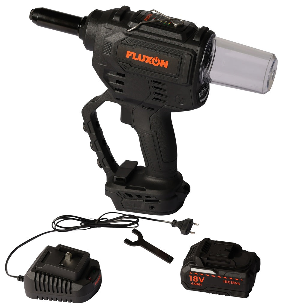 Fluxon accu popnageltang incl. 4 Ah accu en lader - Weldingshop
