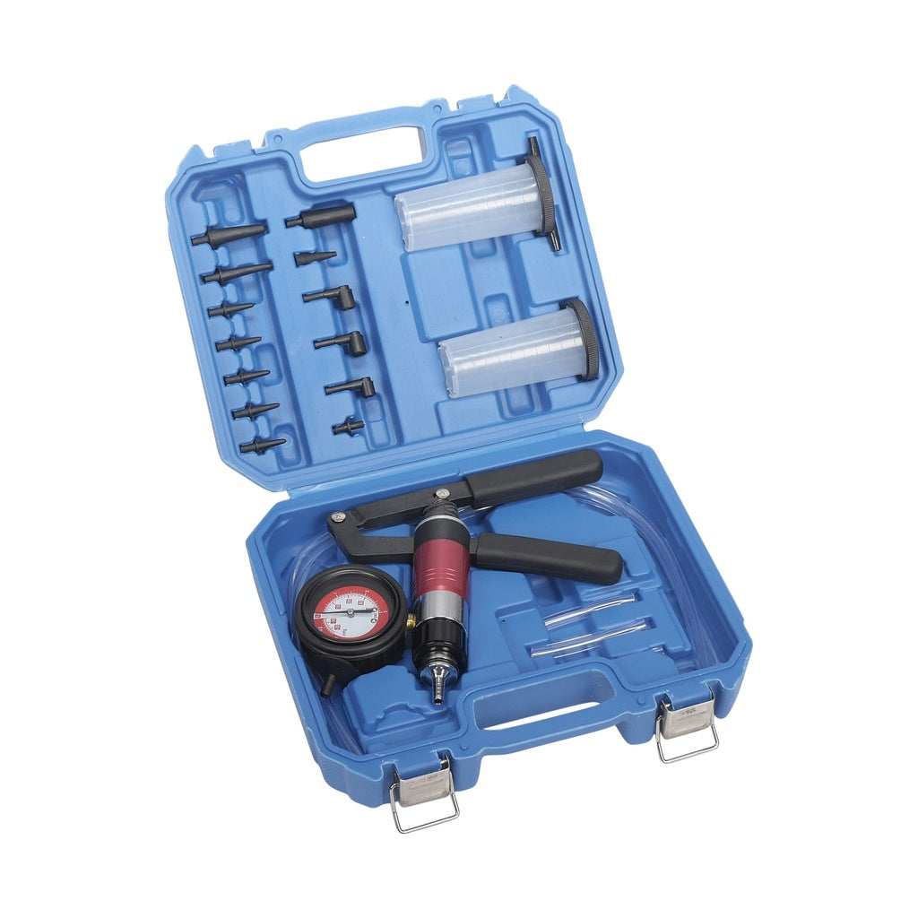 Vacuüm tester en remleiding ontluchter set 21 delig - Weldingshop