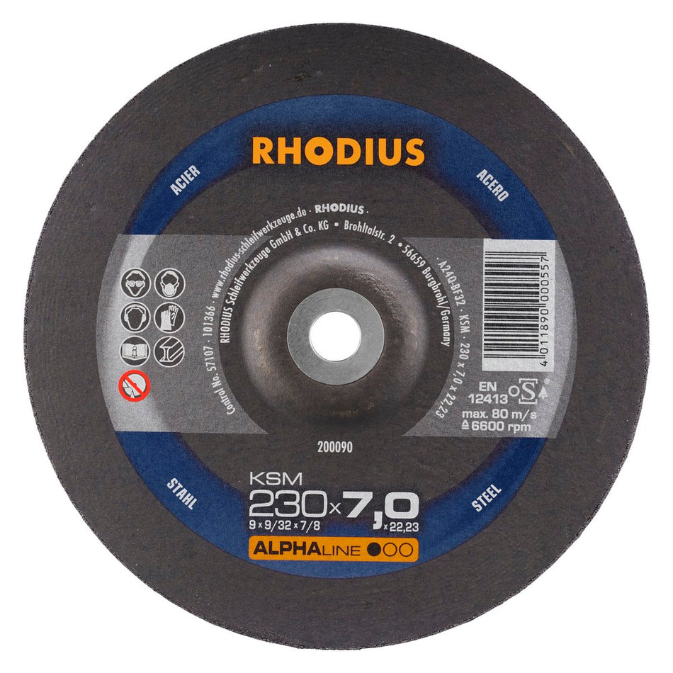 Afbraamschijf KSM 230 x 7,0 x 22,23mm V27 10 stuks - Weldingshop